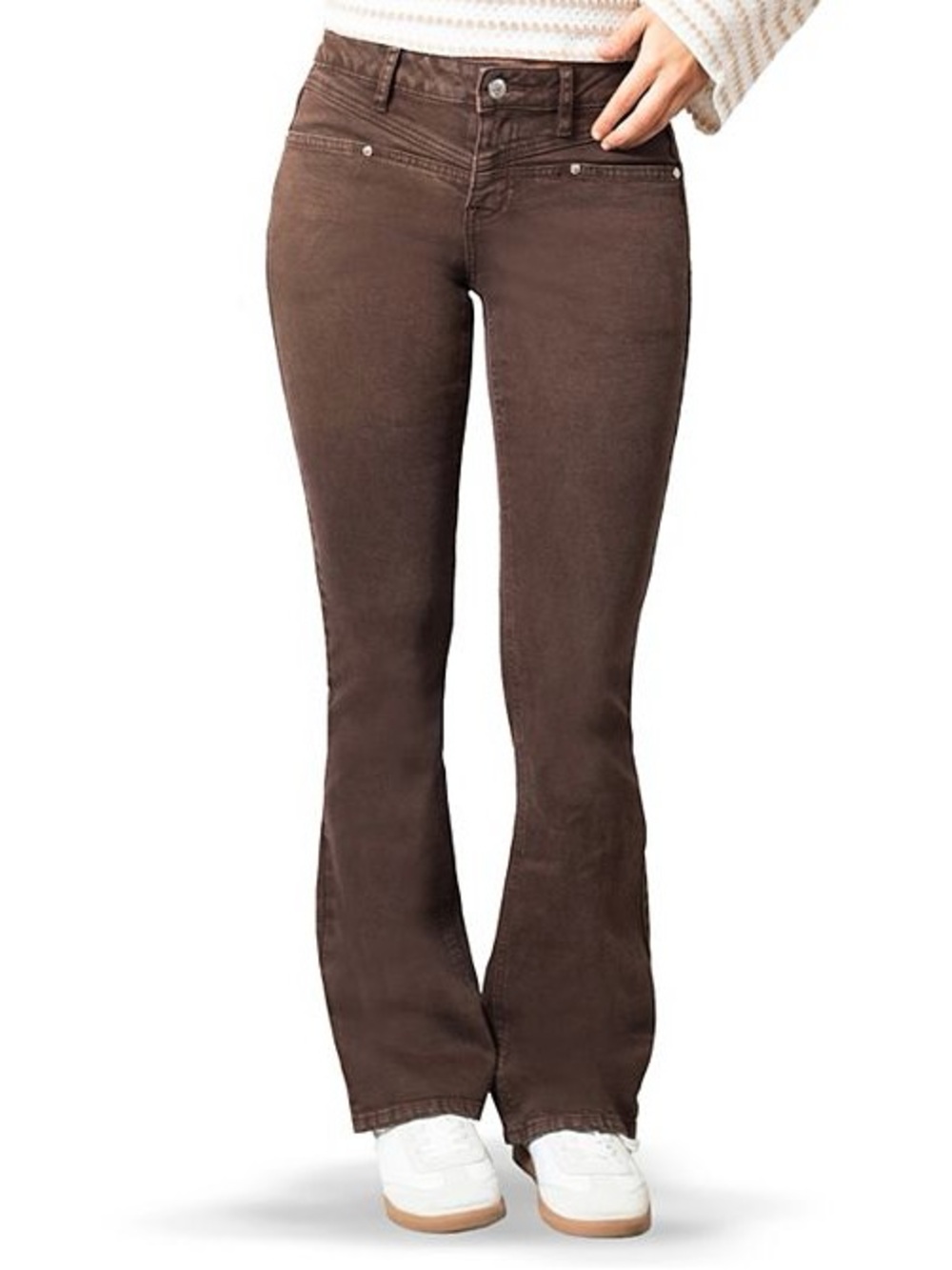 NWT Madden Girl Brown Low rise bootcut Jeans Size 7